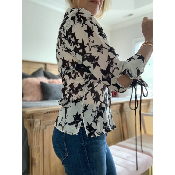 Calvin Rucker sheer button down blouse - Picture 2 of 4